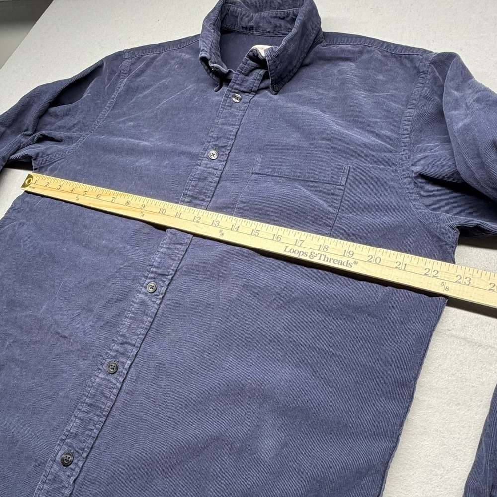 Brooks Brothers Button Down Men's Medium Navy Blue Madison Fit Corduroy - Picture 4 of 8